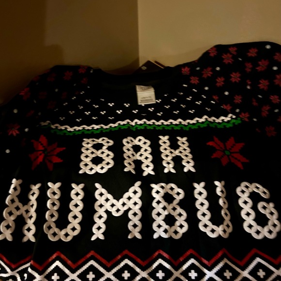 Like New Ugly Christmas Sweatshirt ‘bahhumbug’  and Hat Large - Picture 6 of 7